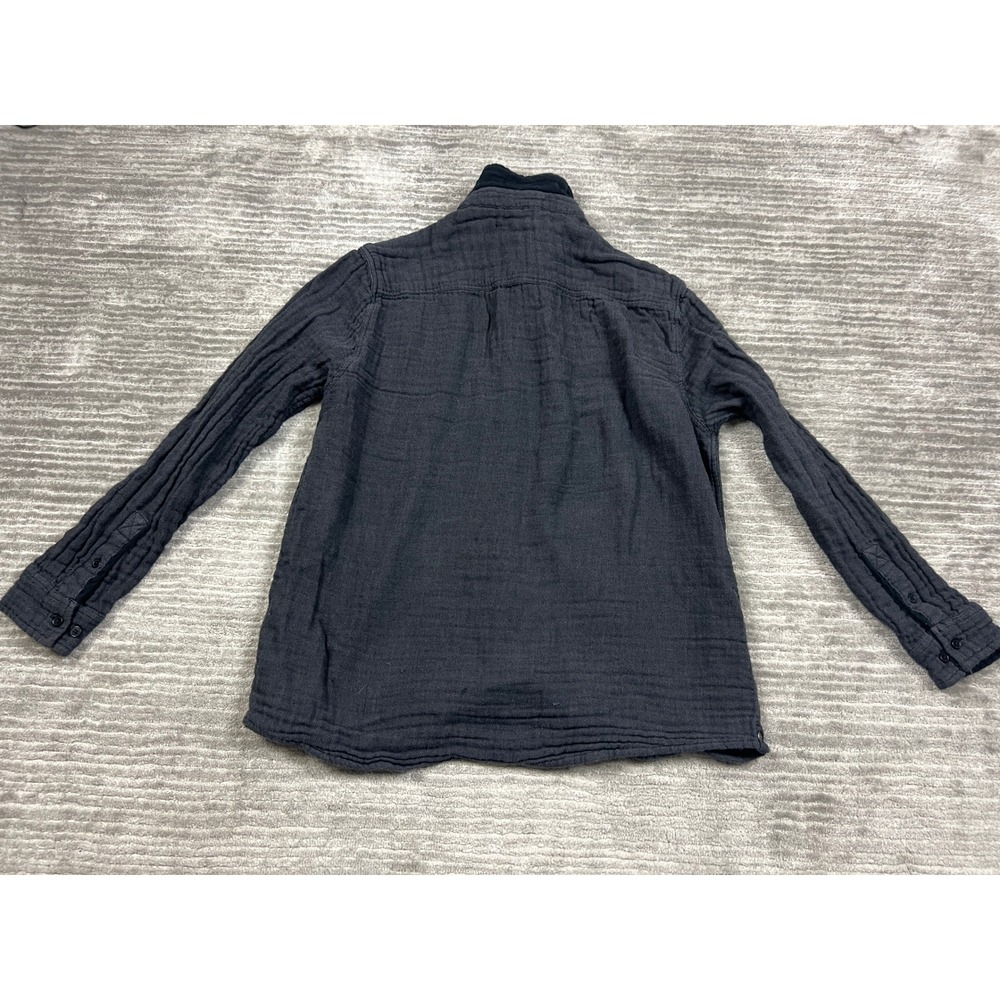 Carbon 2 Cobalt Shirt Mens Large Gray Button Up Knit Cotton Long Sleeve - Picture 9 of 11